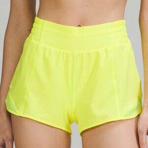 Lululemon Hotty Hot High-Rise Lined Short 2.5" - 4 Electric Lemon